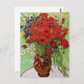Van Gogh Red Poppies und Daisies Postcard Postkarte (Vorne/Hinten)