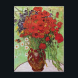 Van Gogh Red Poppies und Daisies Postcard Postkarte<br><div class="desc">Van Gogh Red Poppies and Daises Postcard. Ölmalerei auf Leinwand aus dem Jahr 1890. Ein farbenfrohes Gemälde von Van Gogh, das zwar nicht so berühmt ist wie seine berühmte Vase der Sonnenblumen, aber ein weiterer charmanter Eintrag in den umfangreichen Blumenkatalog des Künstlers. Ein großartiges Geschenk für Fans von Poppies, Blumenkunst,...</div>