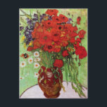 Van Gogh Red Poppies und Daisies Postcard Postkarte<br><div class="desc">Van Gogh Red Poppies and Daises Postcard. Ölmalerei auf Leinwand aus dem Jahr 1890. Ein farbenfrohes Gemälde von Van Gogh, das zwar nicht so berühmt ist wie seine berühmte Vase der Sonnenblumen, aber ein weiterer charmanter Eintrag in den umfangreichen Blumenkatalog des Künstlers. Ein großartiges Geschenk für Fans von Poppies, Blumenkunst,...</div>