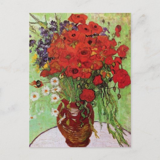 Van Gogh Red Poppies und Daisies Postcard Postkarte (Vorderseite)