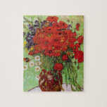 Van Gogh Red Poppies und Daisies Puzzle<br><div class="desc">Van Gogh Red Poppies und Daises Puzzle. Ölmalerei auf Leinwand aus dem Jahr 1890. Ein farbenfrohes Gemälde von Van Gogh, das zwar nicht so berühmt ist wie seine berühmte Vase der Sonnenblumen, aber ein weiterer charmanter Eintrag in den umfangreichen Blumenkatalog des Künstlers. Ein großartiges Geschenk für Fans von Poppies, Blumenkunst,...</div>