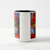 Van Gogh Red Poppies Zweifarbige Tasse (Mittel)