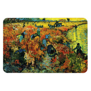 Van Gogh Red Vineyards - Arles Magnet
