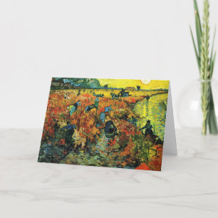Van Gogh Red Vineyards at Arles Greeting Card Karte