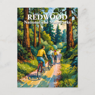 Van Gogh Redwood National Park Familien-Radtour  Postkarte