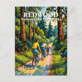 Van Gogh Redwood National Park Family Cycling Postkarte