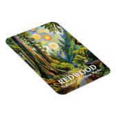Van Gogh Redwood National Park Hiking Trail Modern Magnet (Rechte Seite)