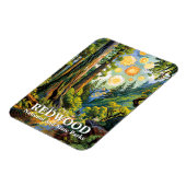 Van Gogh Redwood National Park Hiking Trail Modern Magnet (Linke Seite)