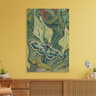 Van Gogh Riesiger Pfauenspinner Vintage Natur Kuns Leinwanddruck