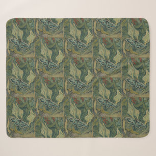 Van Gogh Riesiger Pfauenspinner Vintage Natur Kuns Sherpadecke
