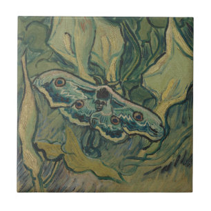 Van Gogh Riesiger Pfauenspinner Vintage Naturkunst Fliese