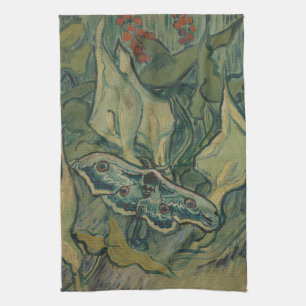 Van Gogh Riesiger Pfauenspinner Vintage Naturkunst Geschirrtuch