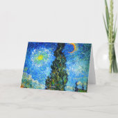 Van Gogh Road mit Cypress und Star Einladung (Rückseite)