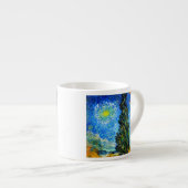 Van Gogh Road mit Cypress und Star Espressotasse (Vorderseite Rechts)