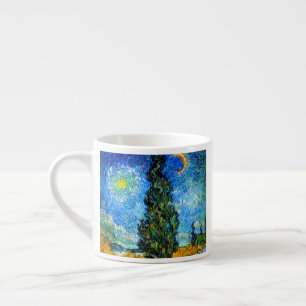Van Gogh Road mit Cypress und Star Espressotasse