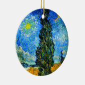 Van Gogh Road mit Cypress und Star Keramik Ornament (Rechts)