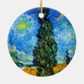 Van Gogh Road mit Cypress und Star Keramik Ornament (Hinten)
