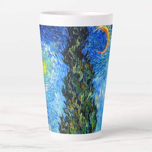 Van Gogh Road mit Cypress und Star Milchtasse (Vorderseite)