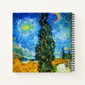 Van Gogh Road mit Cypress und Star Notizblock (Rückseite)