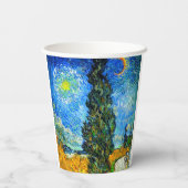 Van Gogh Road mit Cypress und Star Pappbecher (Rückseite)