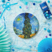 Van Gogh Road mit Cypress und Star Pappteller (Party)