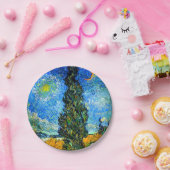 Van Gogh Road mit Cypress und Star Pappteller (Party)