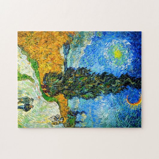 Van Gogh Road mit Cypress und Star Puzzle (Horizontal)