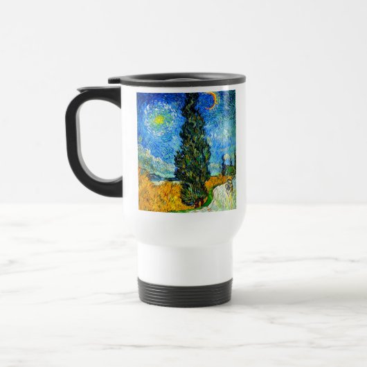 Van Gogh Road mit Cypress und Star Reisebecher (Links)