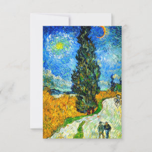 Van Gogh Road mit Cypress und Star RSVP Karte