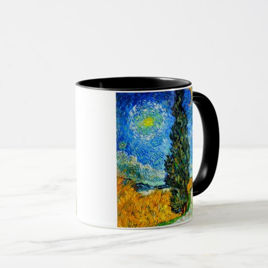Van Gogh Road mit Cypress und Star Tasse (VorderseiteRechts)