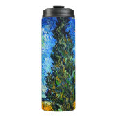 Van Gogh Road mit Cypress und Star Thermosbecher (Vorderseite)
