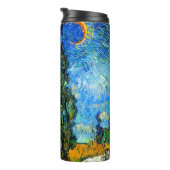 Van Gogh Road mit Cypress und Star Thermosbecher (Nach rechts gedreht)