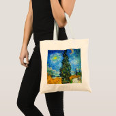 Van Gogh Road mit Cypress und Star Tragetasche (Vorderseite (Produkt))