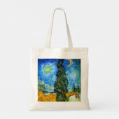 Van Gogh Road mit Cypress und Star Tragetasche (Rückseite)