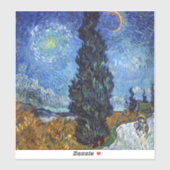 Van Gogh Road mit Cypressionismus Aufkleber (Blatt)