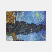 Van Gogh Road mit Cypressionismus Fleecedecke (Vorderseite (Horizontal))