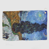 Van Gogh Road mit Cypressionismus Golfhandtuch (Horizontal)