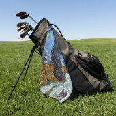 Van Gogh Road mit Cypressionismus Golfhandtuch (Gras)