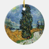 Van Gogh Road mit Cypressionismus Keramik Ornament (Hinten)