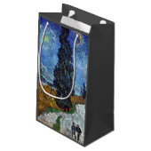 Van Gogh Road mit Cypressionismus Kleine Geschenktüte (Rückseite Schrägansicht)