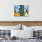 Van Gogh Road mit Cypressionismus Leinwanddruck (Insitu (Schlafzimmer))