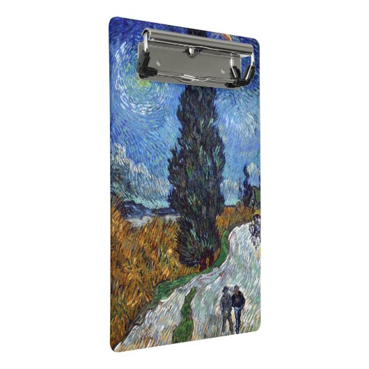 Van Gogh Road mit Cypressionismus Mini Klemmbrett (Schrägansicht)