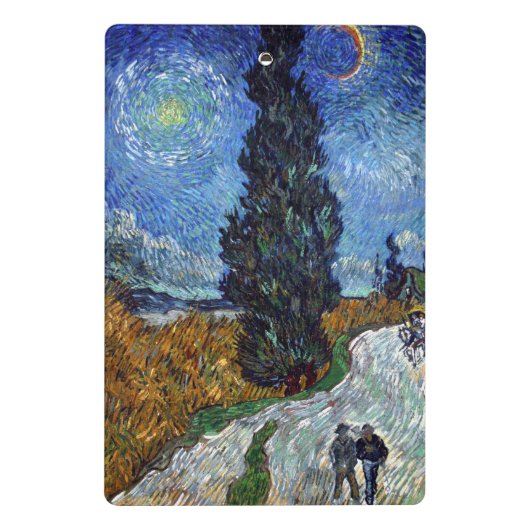Van Gogh Road mit Cypressionismus Mini Klemmbrett (Rückseite)