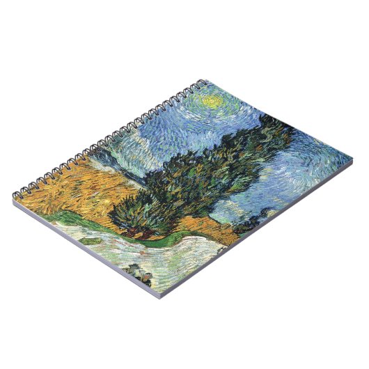 Van Gogh Road mit Cypressionismus Notizblock (Linke Seite)