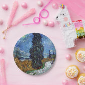 Van Gogh Road mit Cypressionismus Pappteller (Party)