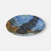 Van Gogh Road mit Cypressionismus Pappteller (Schrägansicht)