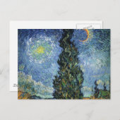 Van Gogh Road mit Cypressionismus Postkarte (Vorne/Hinten)
