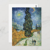 Van Gogh Road mit Fahrradspuren Postkarte (Vorne/Hinten)