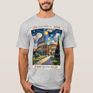 Van Gogh Rom Colosseum Ölbild Retro Vintage T-Shirt