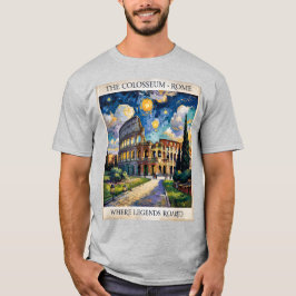 Van Gogh Rome Kolosseum Ölgemälde Retro Vintag T-Shirt